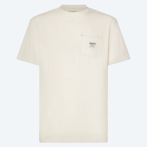 NWT Costa Del Mar Pocket Short Sleeve T-Shirt in Snow White sz Medium - Picture 1 of 6